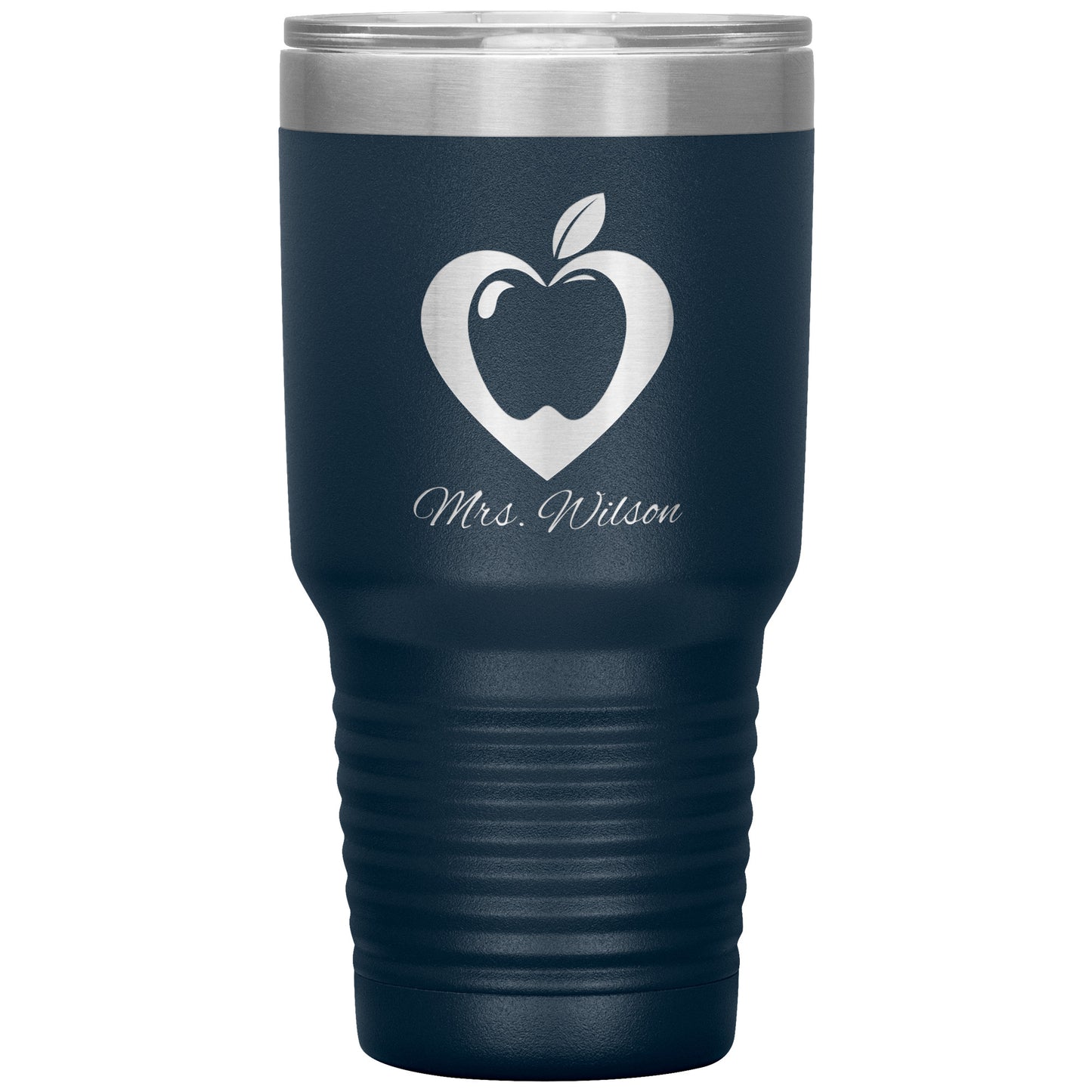 Custom Heart Apple 30oz Travel Tumbler