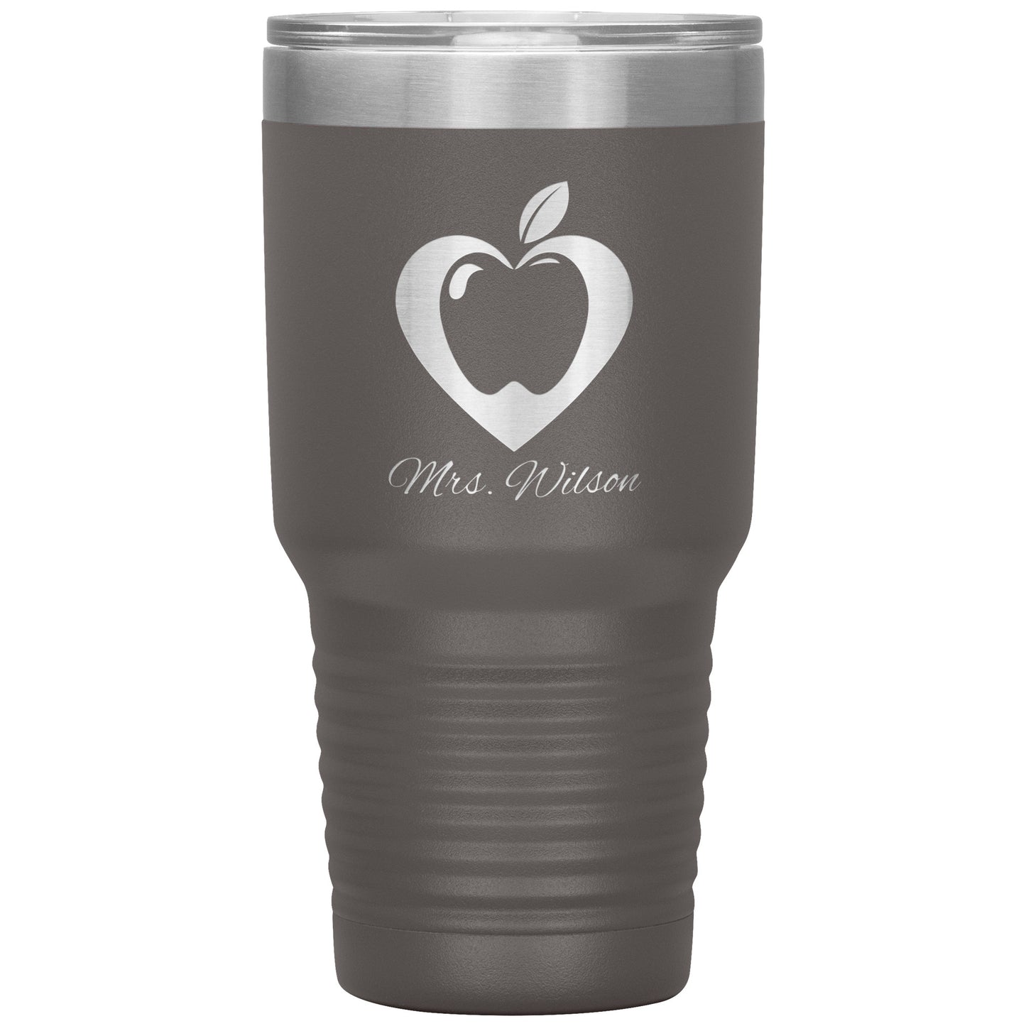 Custom Heart Apple 30oz Travel Tumbler