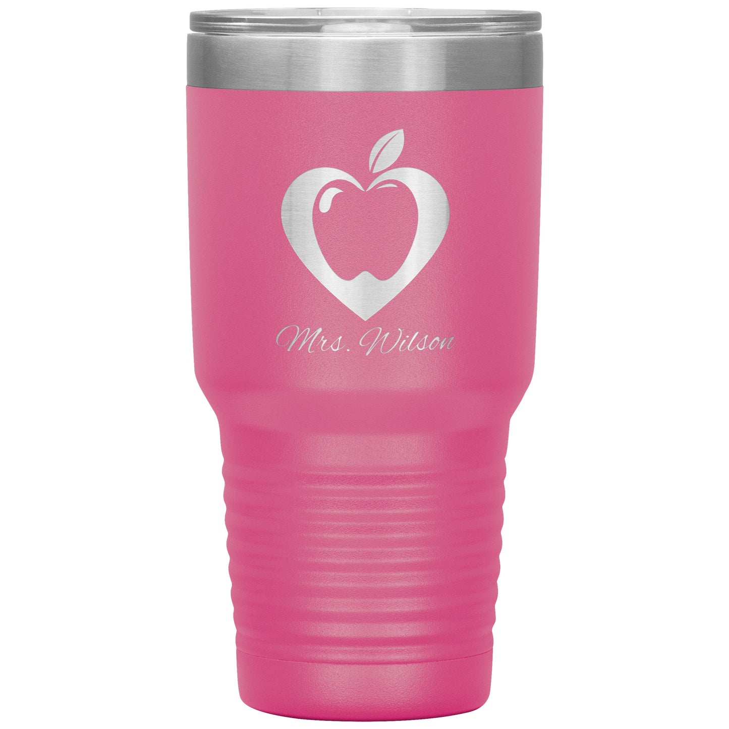 Custom Heart Apple 30oz Travel Tumbler