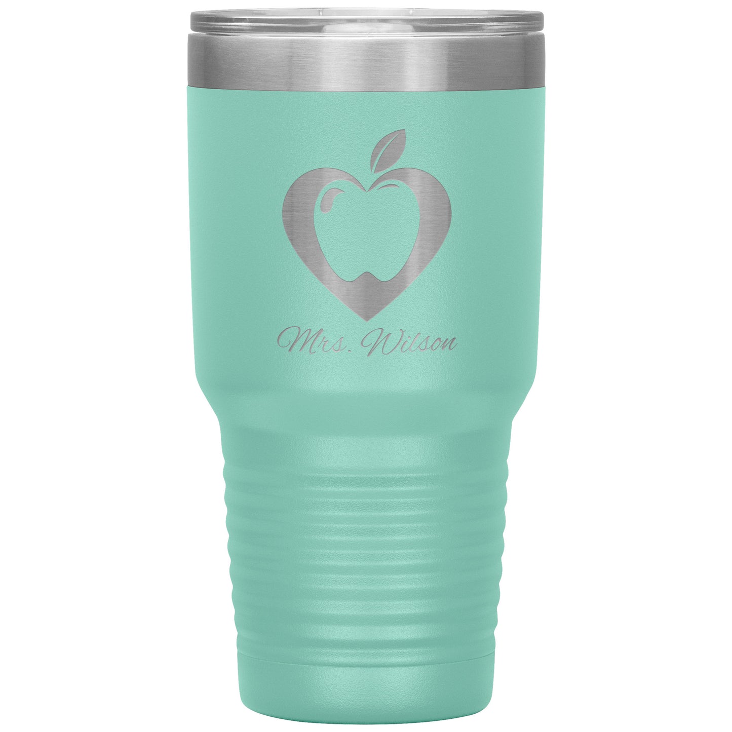 Custom Heart Apple 30oz Travel Tumbler