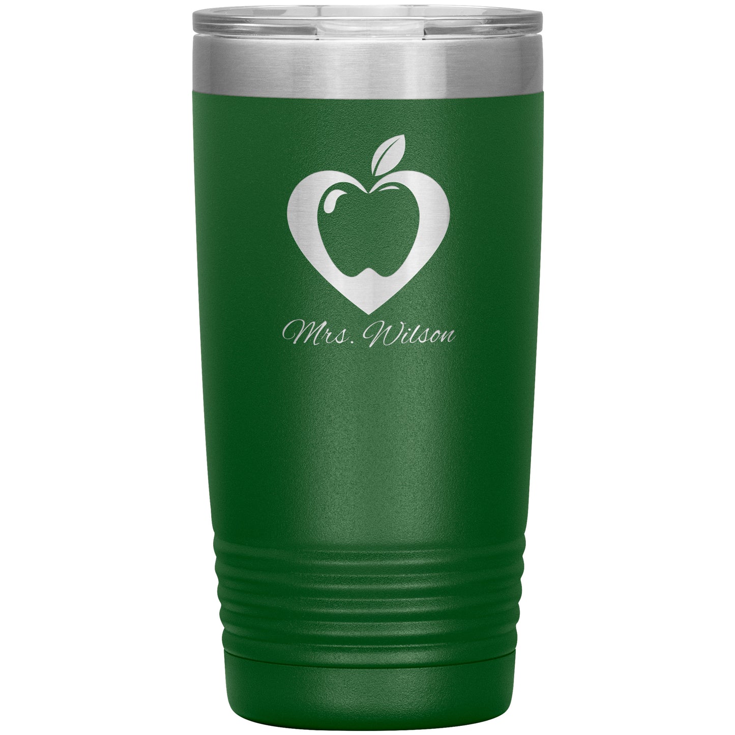 Custom Heart Apple Travel Tumbler