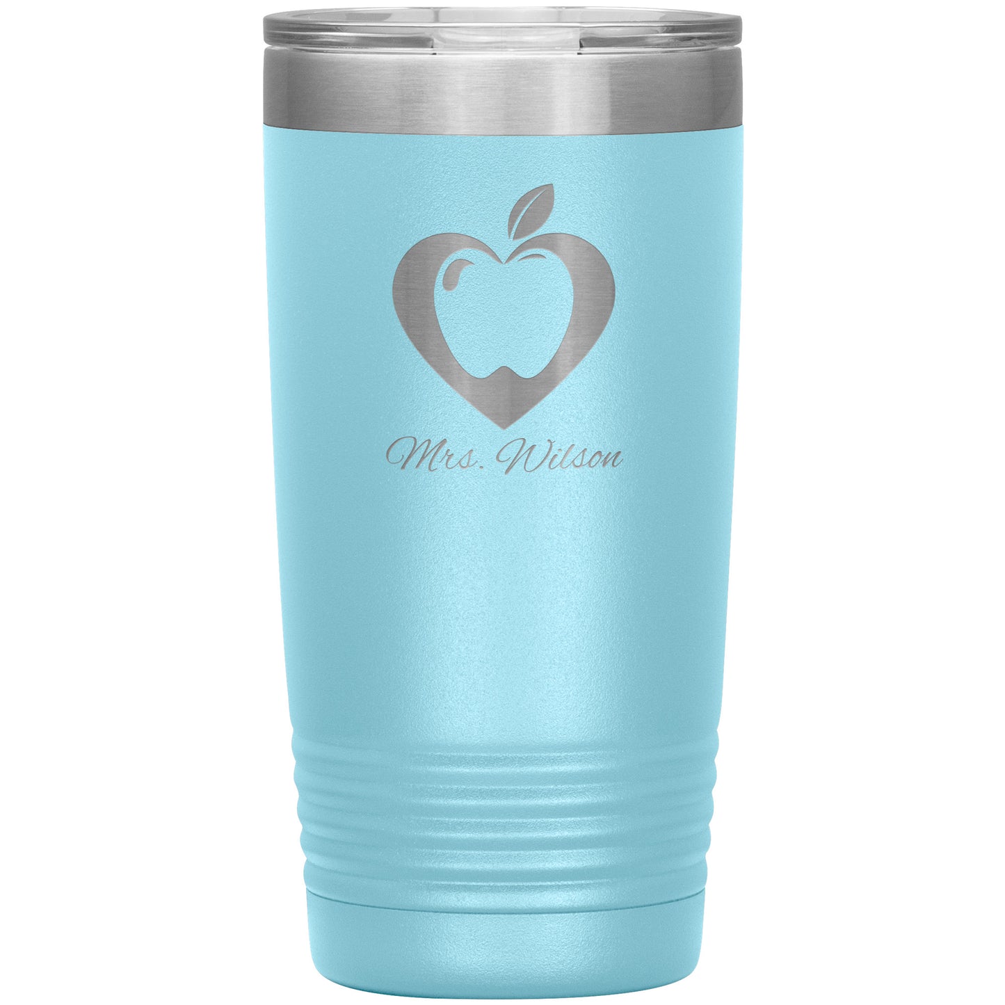 Custom Heart Apple Travel Tumbler
