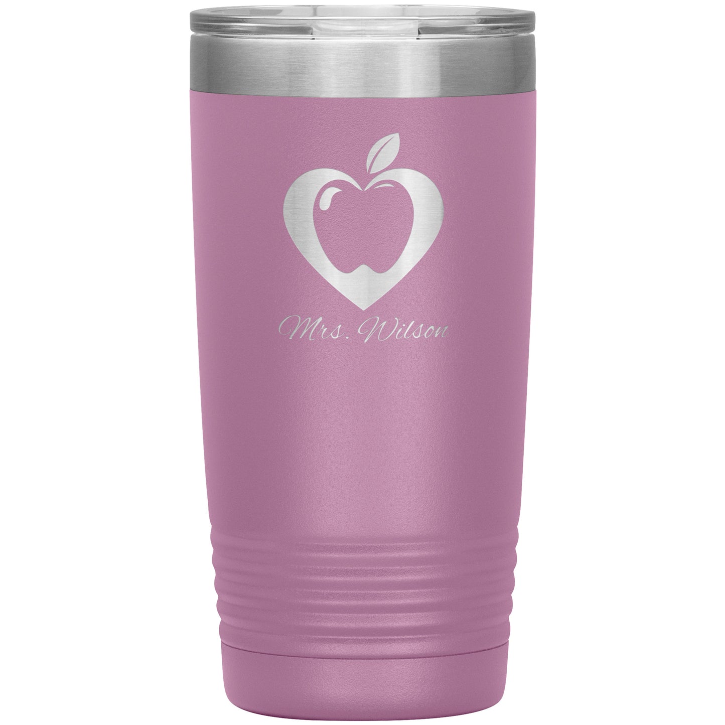 Custom Heart Apple Travel Tumbler