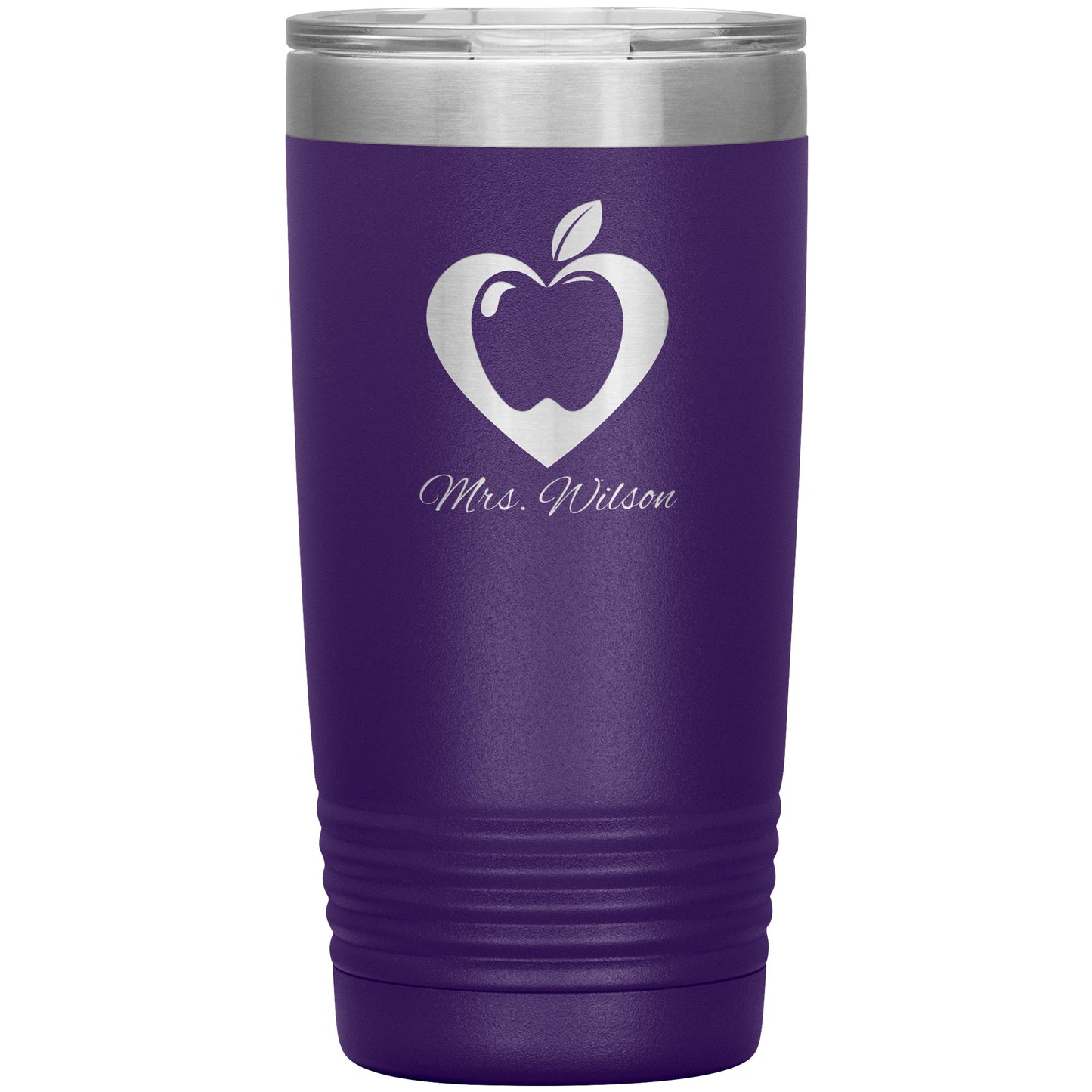Custom Heart Apple Travel Tumbler