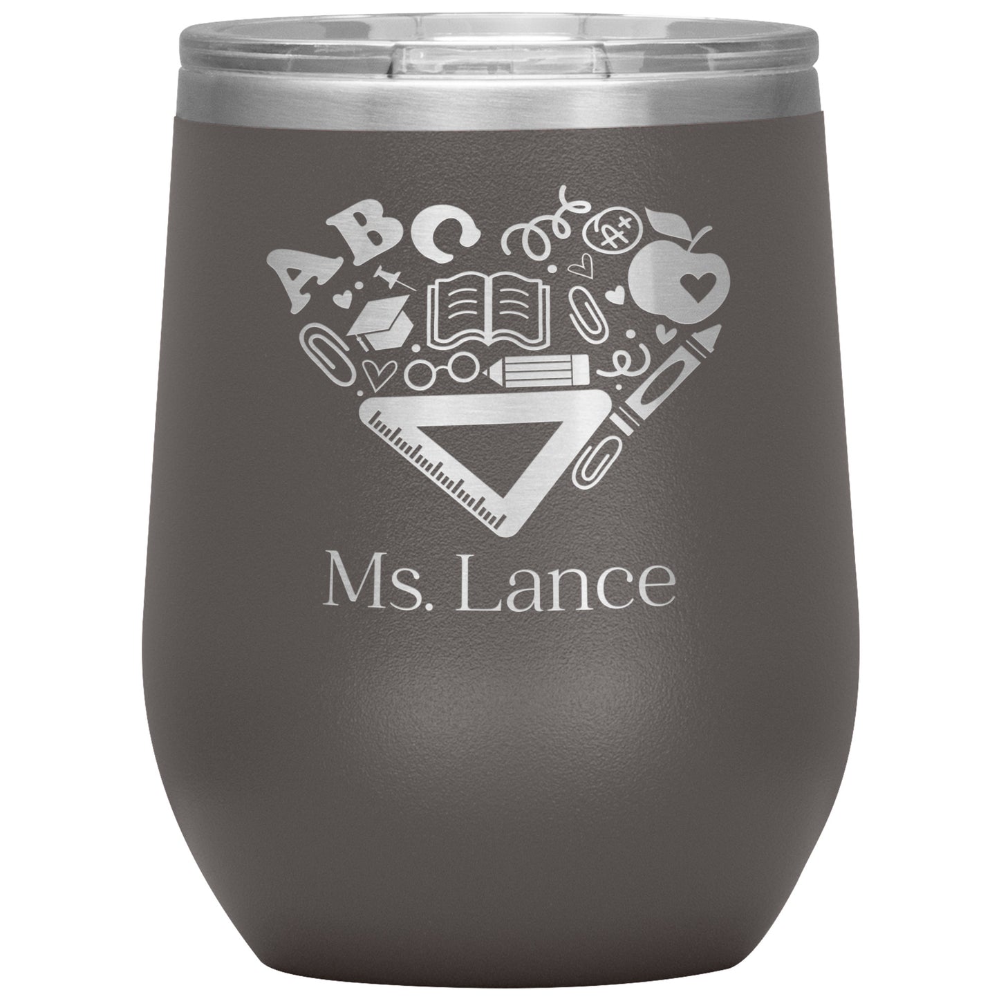 Custom Heart Supplies Wine Tumbler