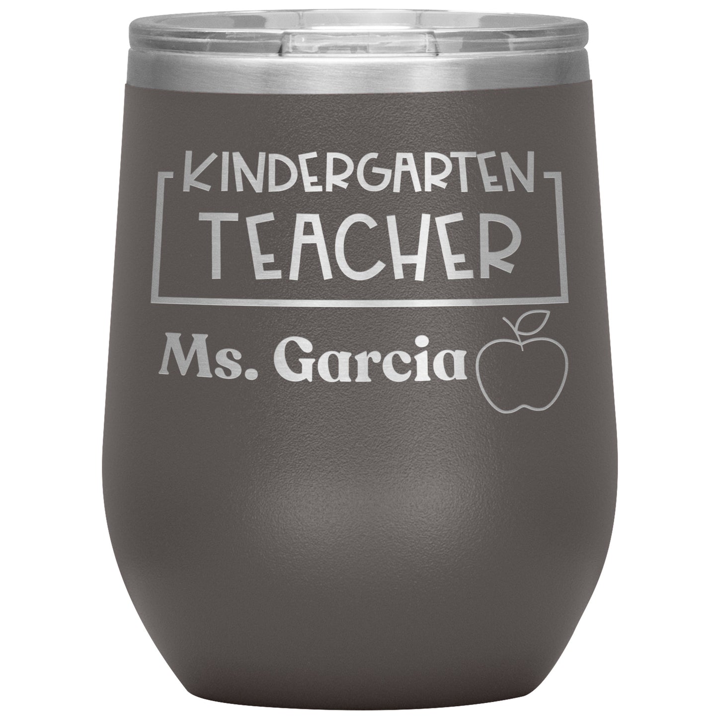 Custom Kindergarten Teacher Wine Tumbler