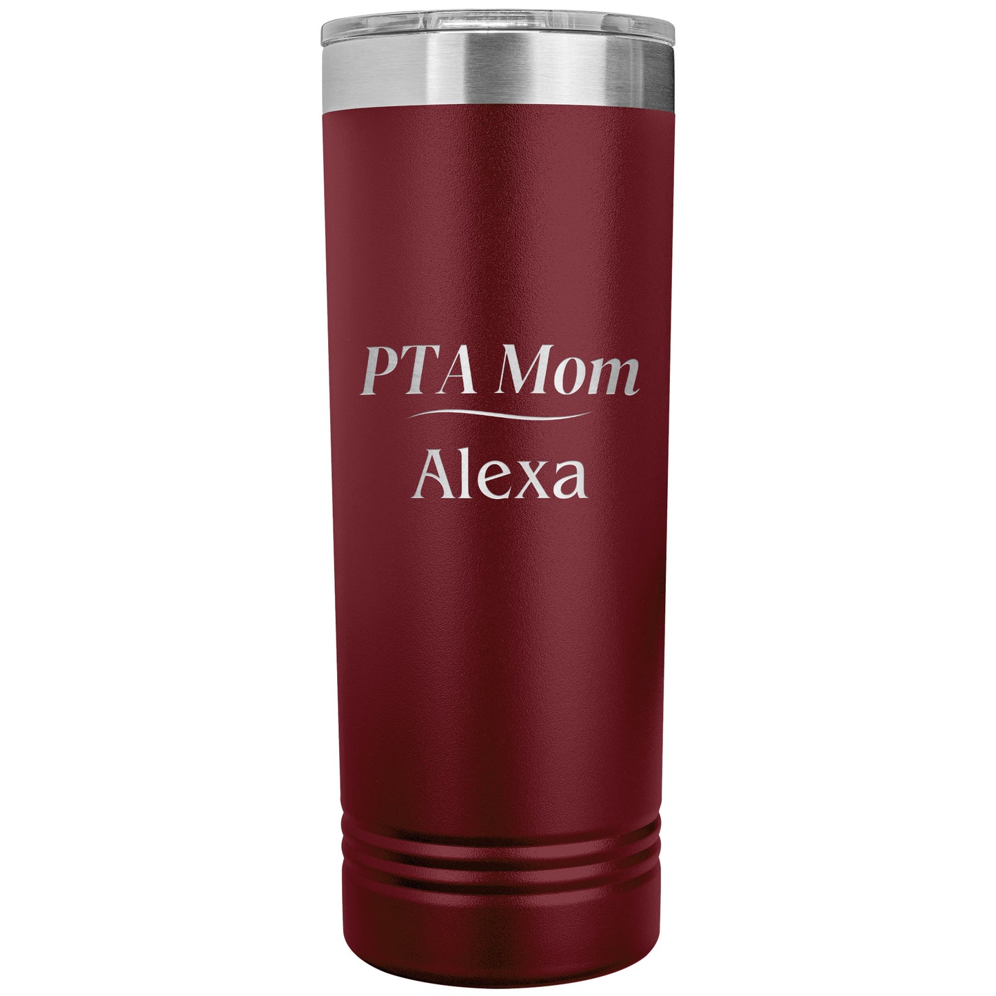Custom PTA Mom Skinny Travel Tumbler