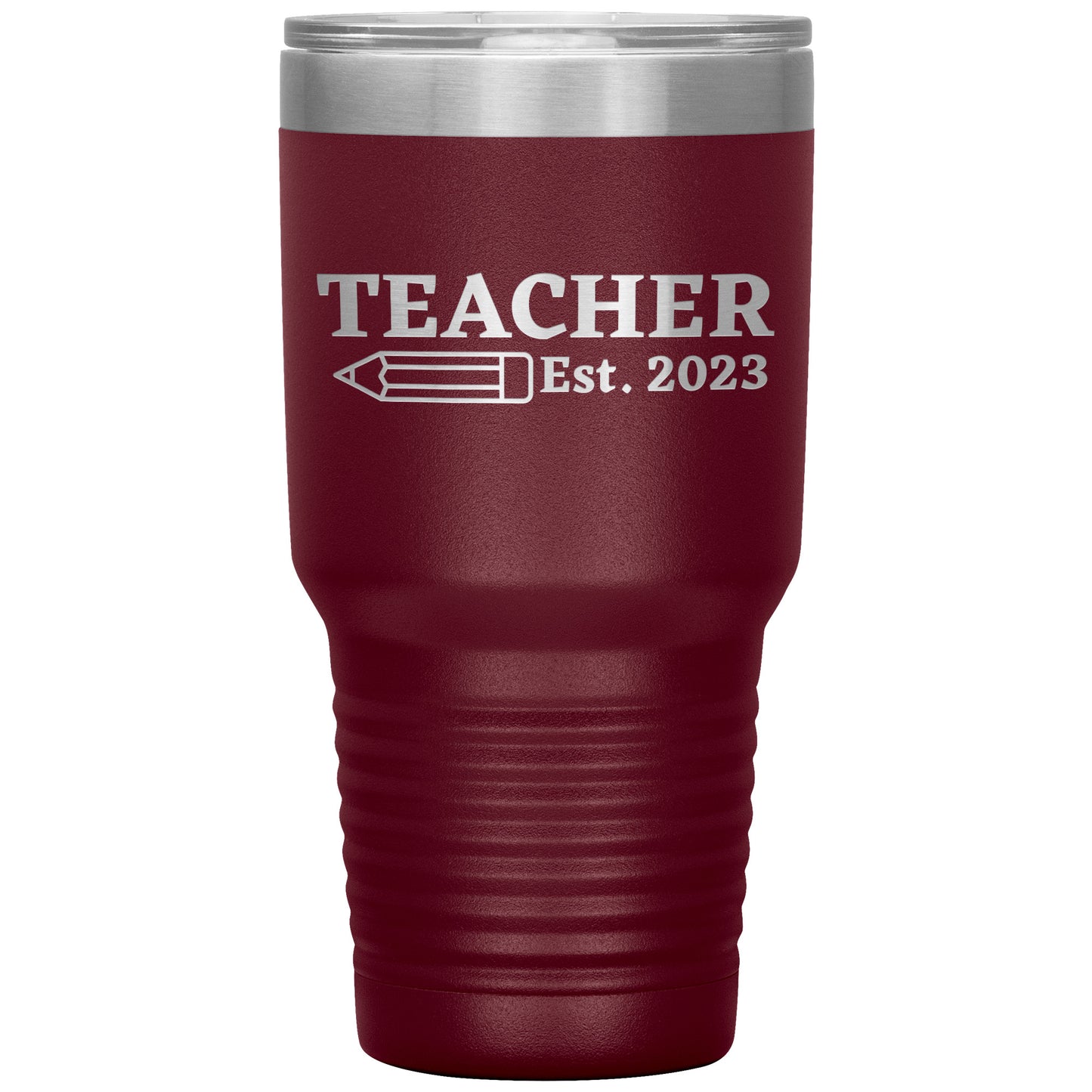 Custom Teacher Est 30oz Travel Tumbler