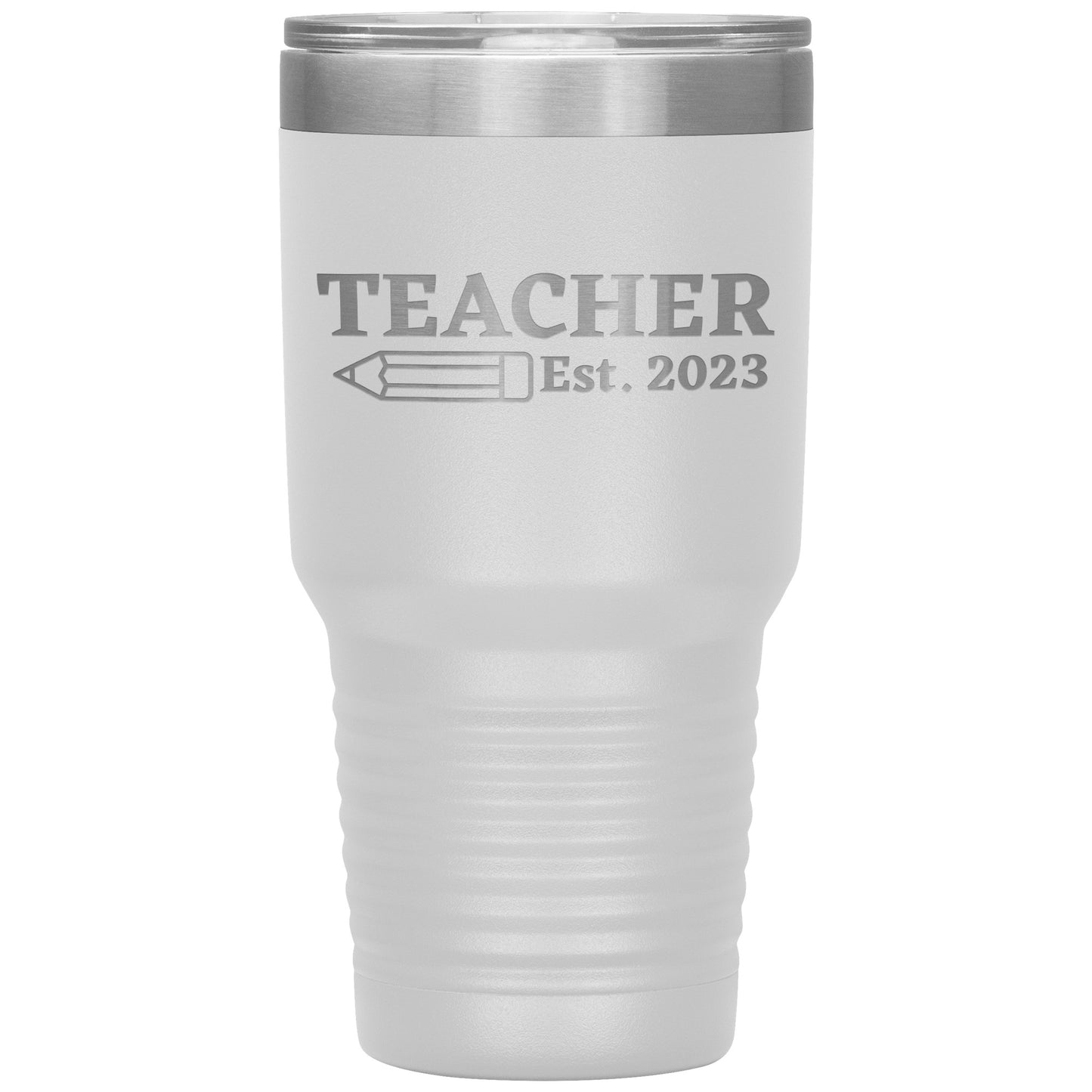 Custom Teacher Est 30oz Travel Tumbler