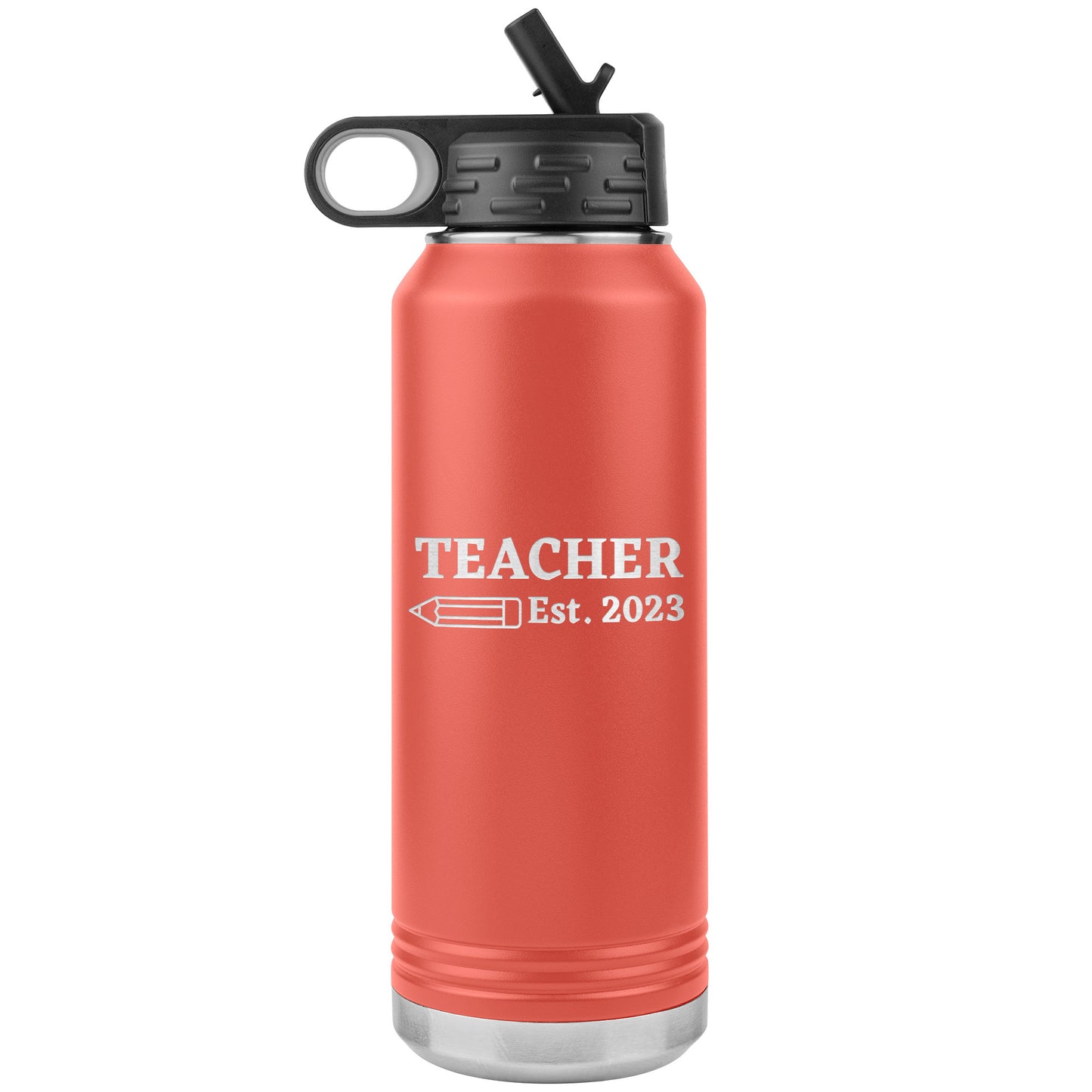 Custom Teacher Est Water Bottle Tumbler