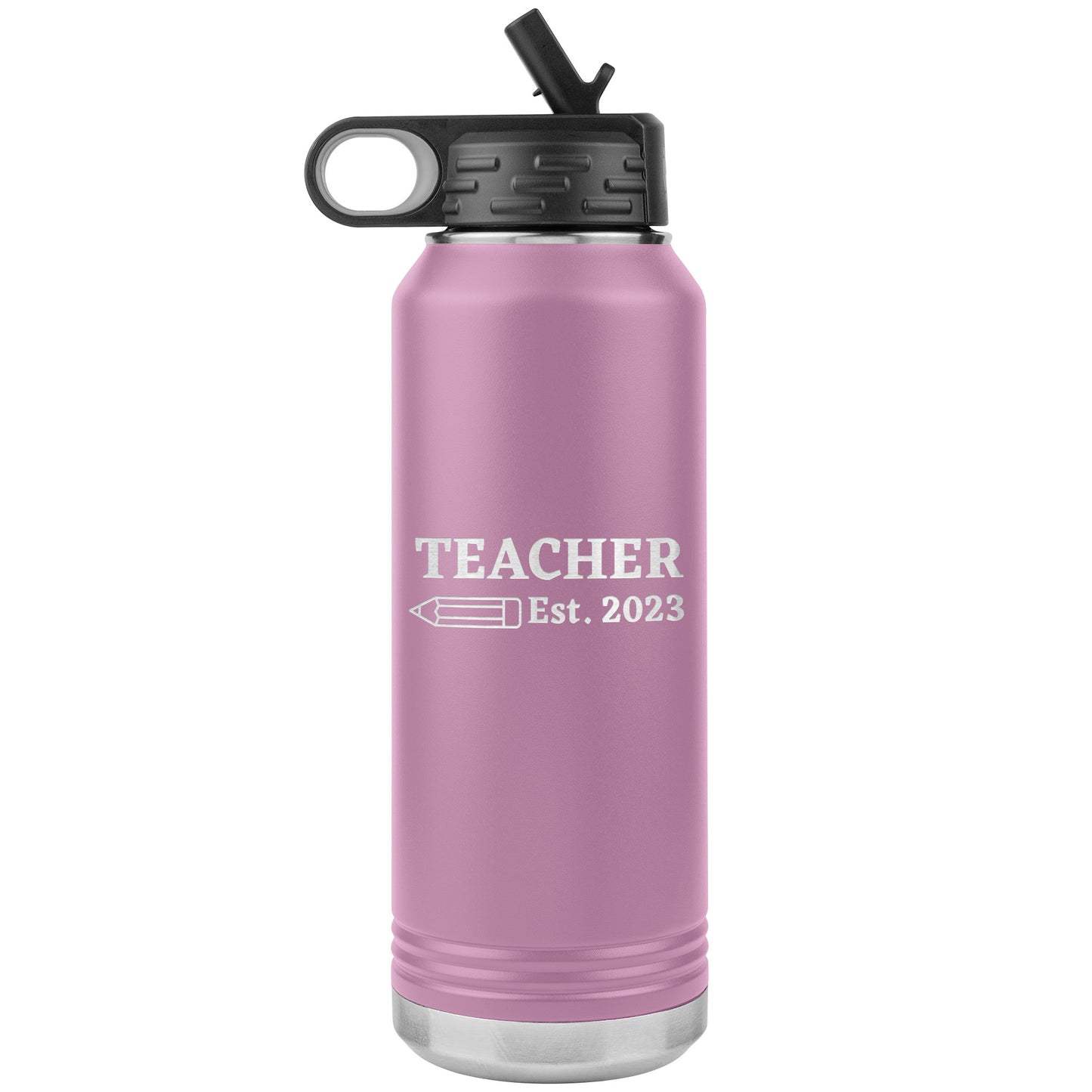 Custom Teacher Est Water Bottle Tumbler