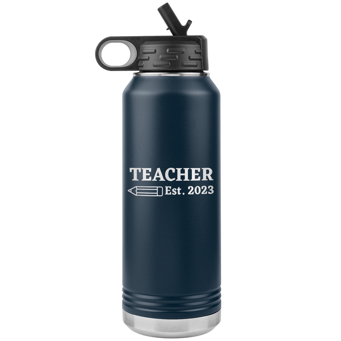 Custom Teacher Est Water Bottle Tumbler