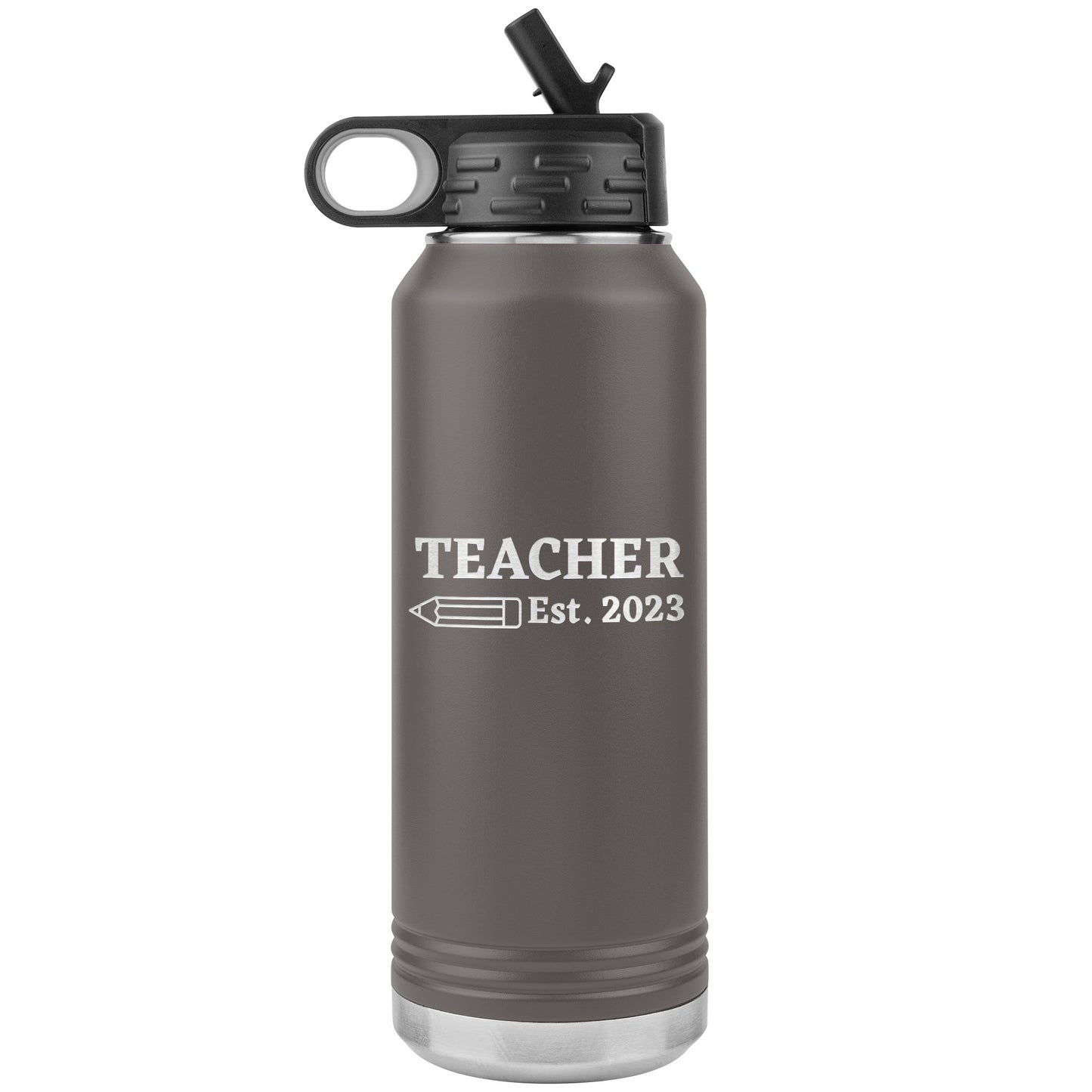 Custom Teacher Est Water Bottle Tumbler