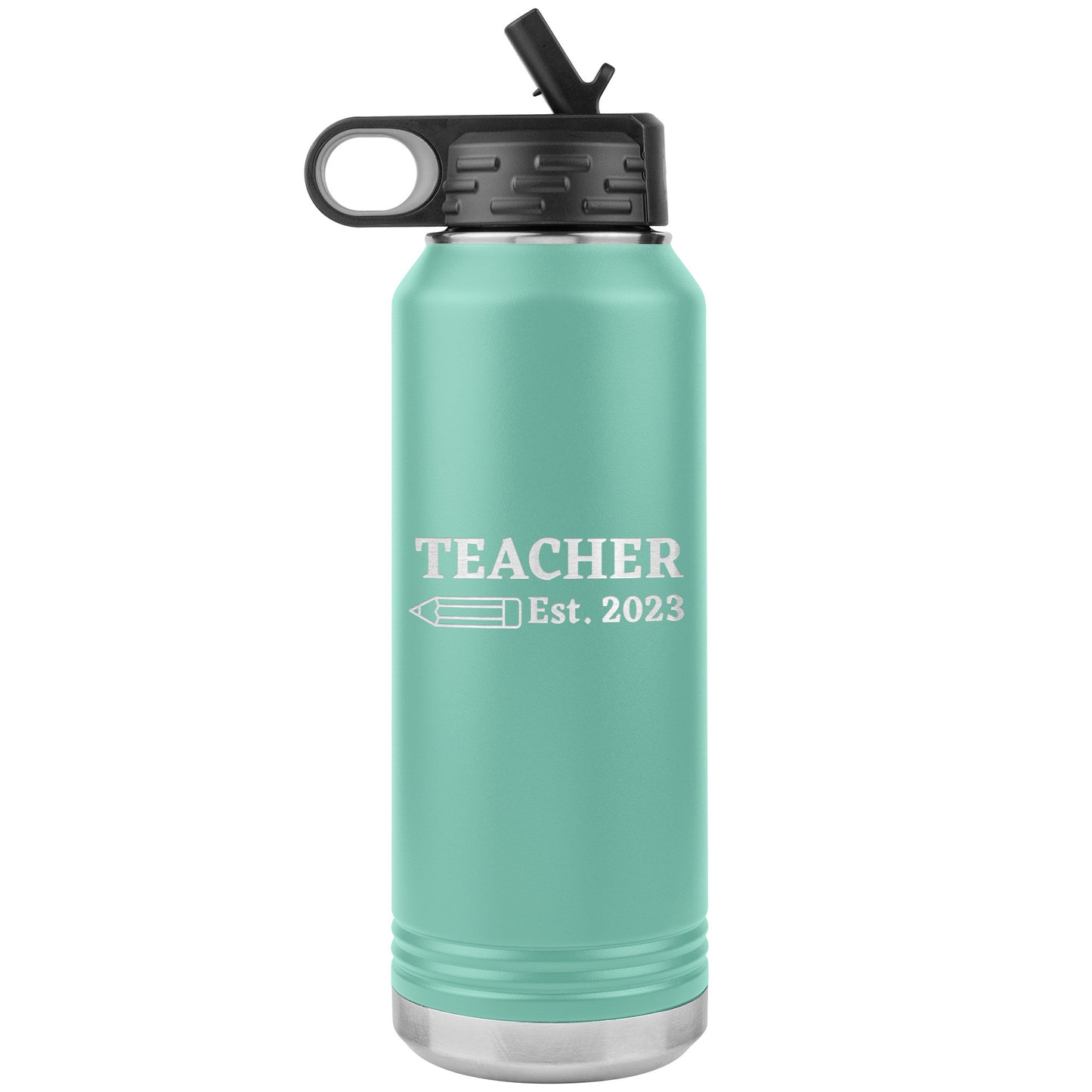 Custom Teacher Est Water Bottle Tumbler