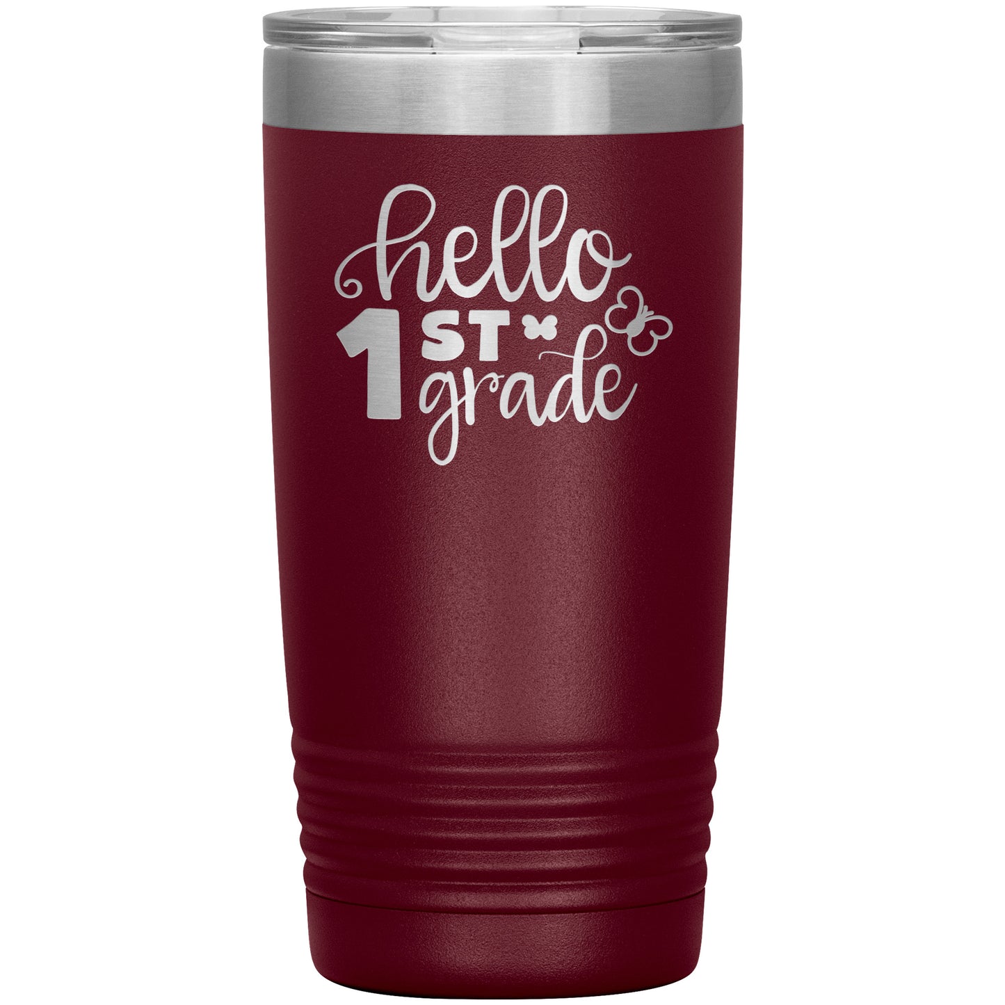 Hello 1st Grade Travel Tumbler 🦋