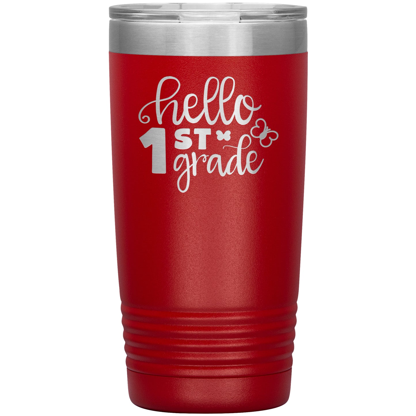 Hello 1st Grade Travel Tumbler 🦋