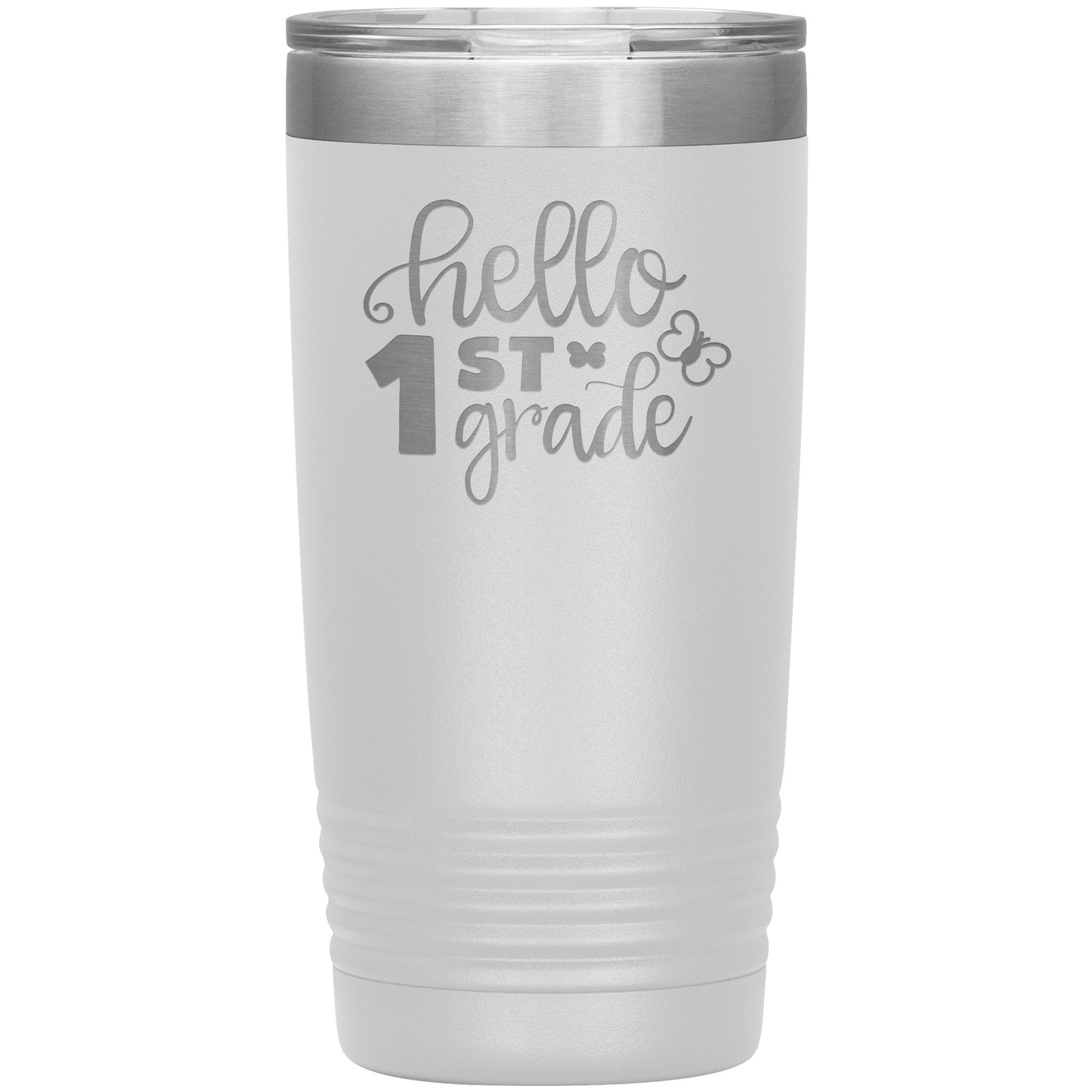 Hello 1st Grade Travel Tumbler 🦋