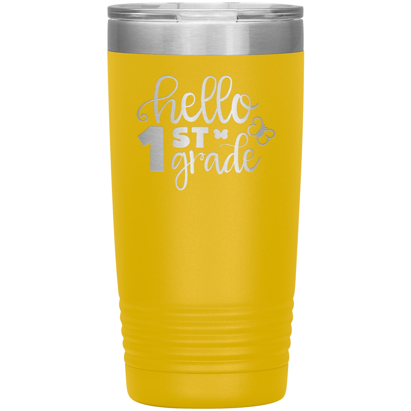 Hello 1st Grade Travel Tumbler 🦋