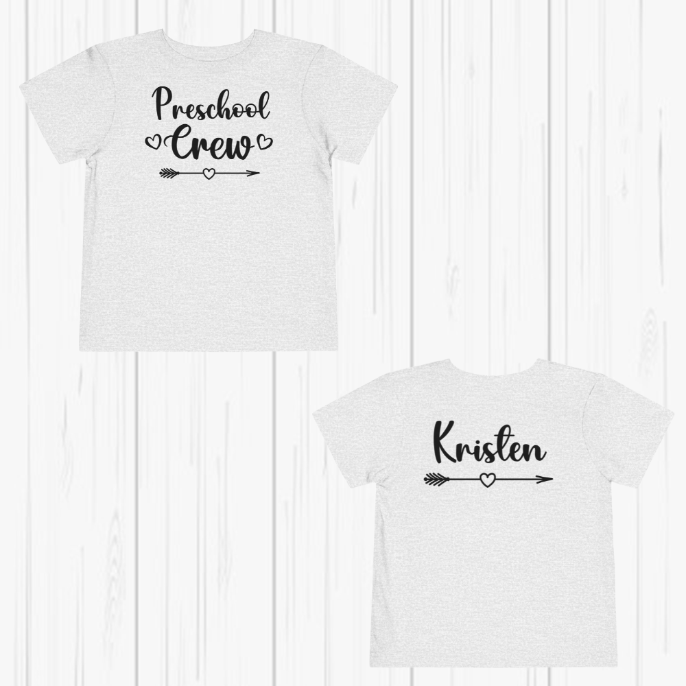Custom Preschool Crew Toddler T-Shirt