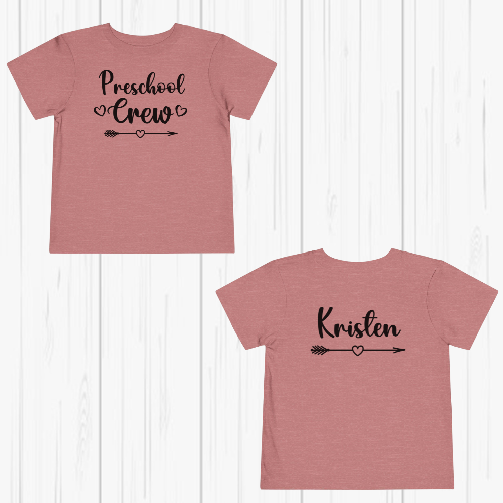 Custom Preschool Crew Toddler T-Shirt