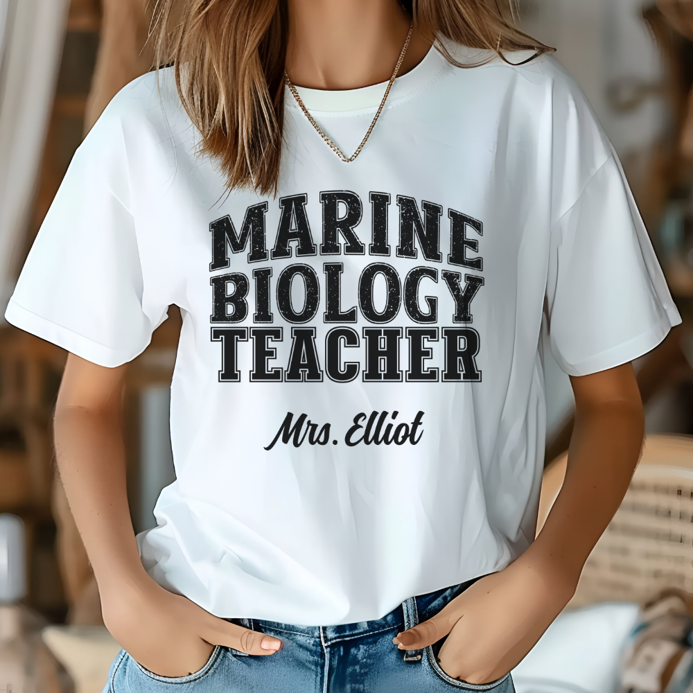 Custom Unisex Marine Biology Teacher T-Shirt