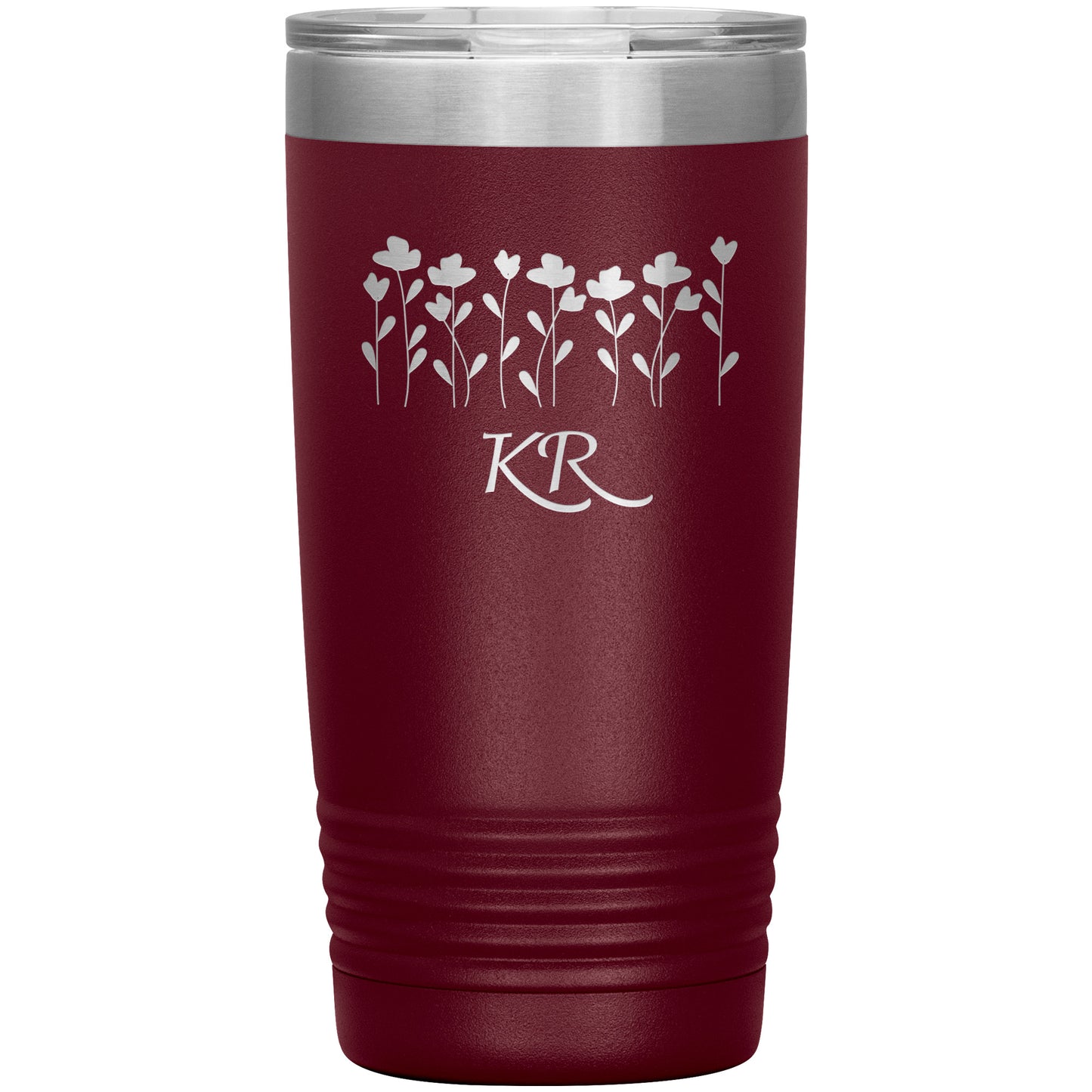 Custom Flowers Initials Tumbler π·π·π·