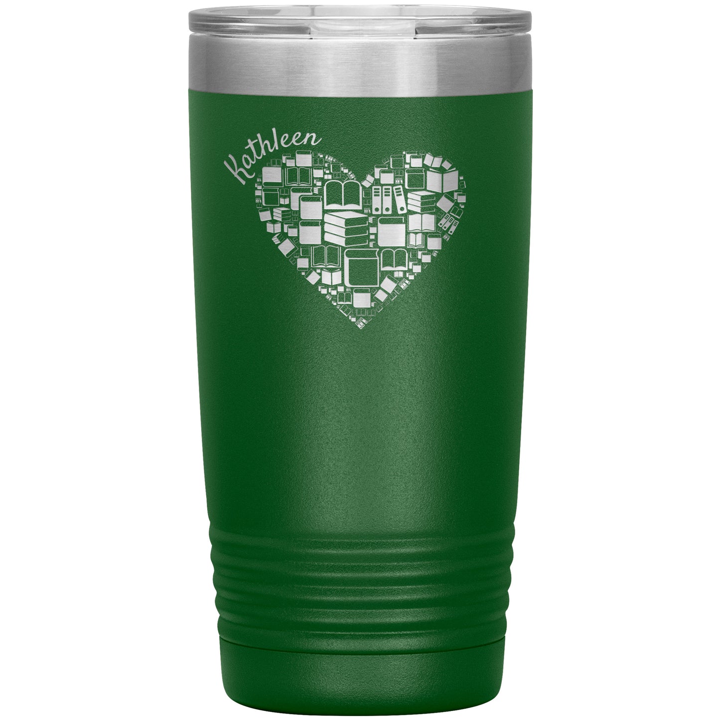 Custom Heart Books Tumbler 📚