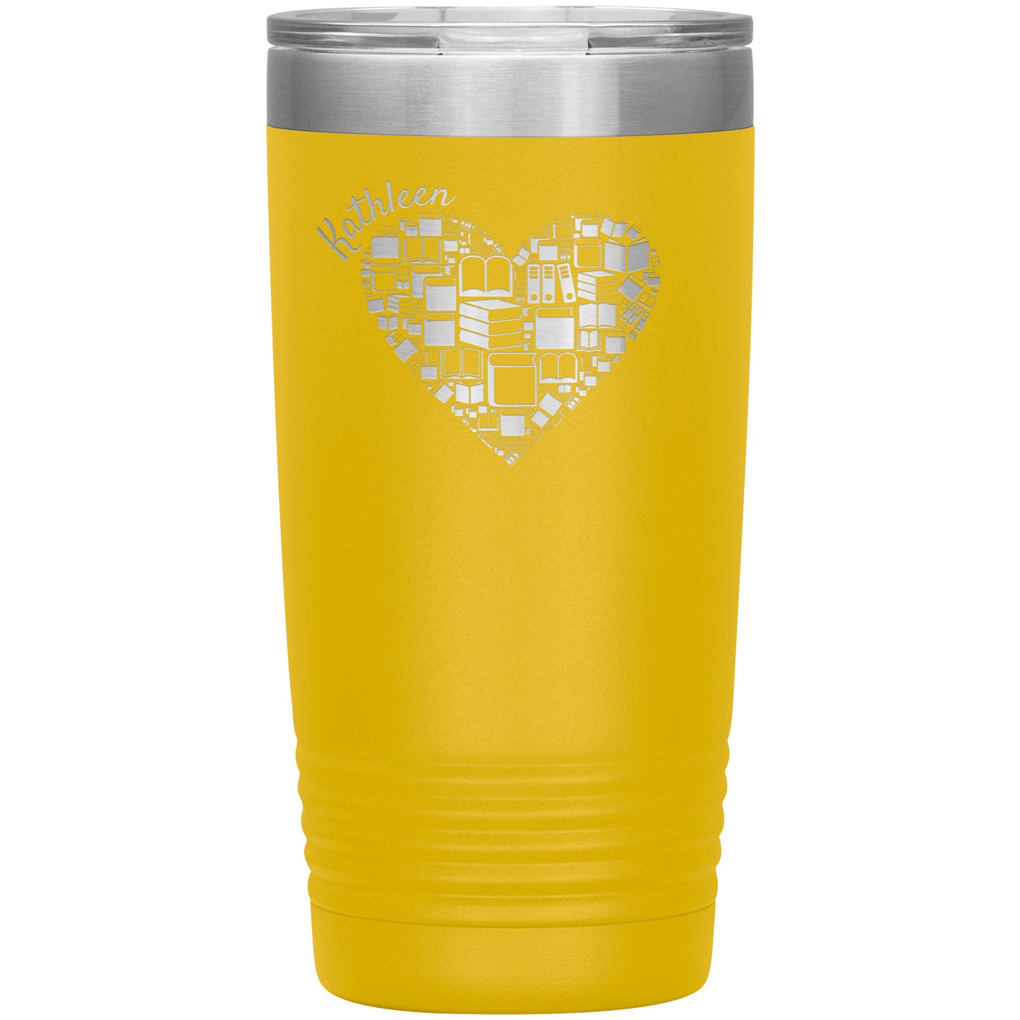 Custom Heart Books Tumbler 📚