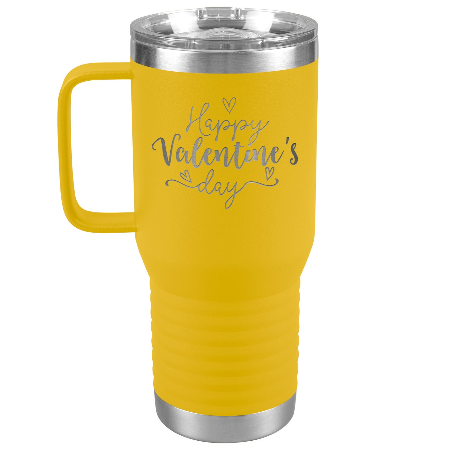 Happy Valentine's Day (Script) Tumbler with Handle