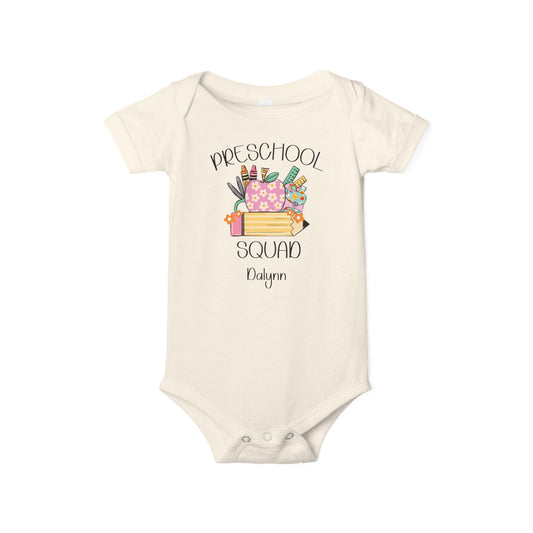 Custom Preschool Squad Infant Jersey One Piece