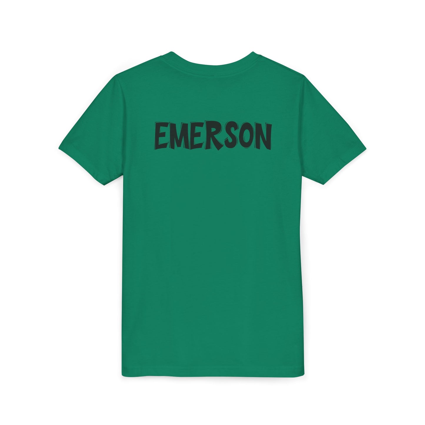 Custom School Name Bold Outlined Youth T-Shirt
