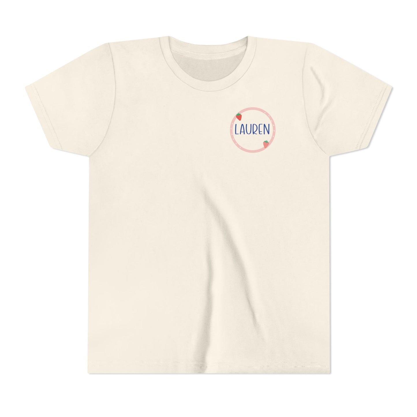 Custom Strawberry Circle Youth T-Shirt