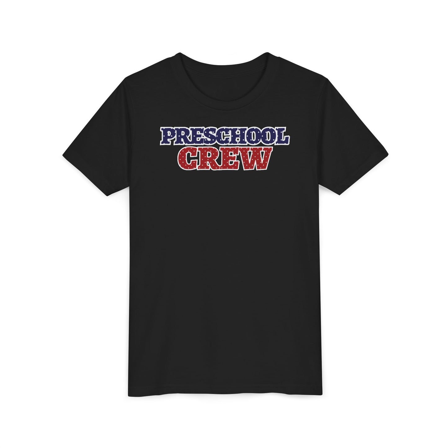 Custom Polka Dot Preschool Crew Youth T-Shirt
