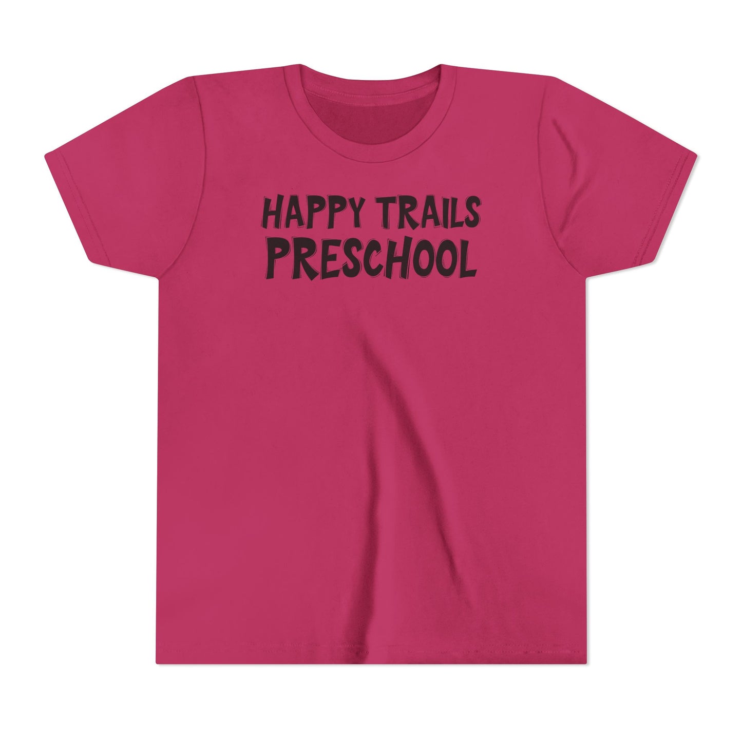 Custom School Name Bold Outlined Youth T-Shirt