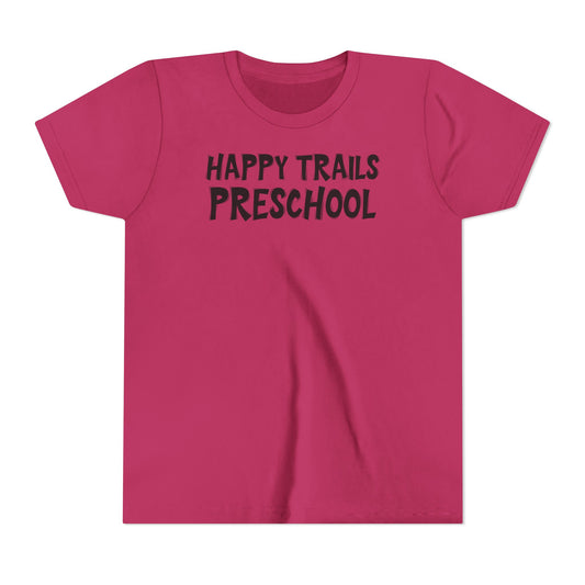 Custom School Name Bold Outlined Youth T-Shirt