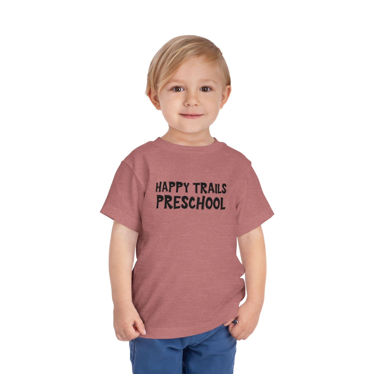 Custom School Name Toddler Bold Outlined T-Shirt