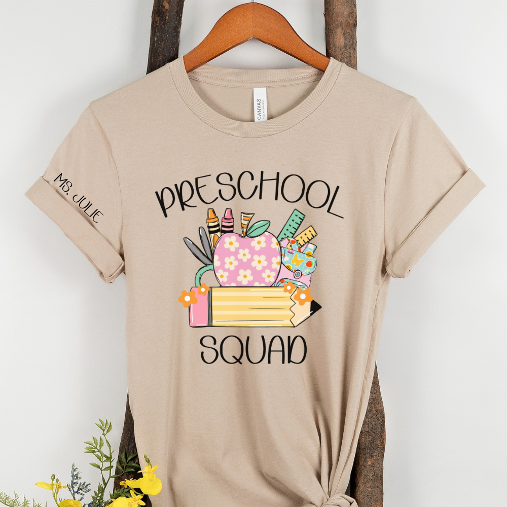 Custom Unisex Adult Preschool Squad T-Shirt