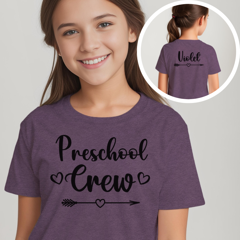 Custom Preschool Crew Youth T-Shirt