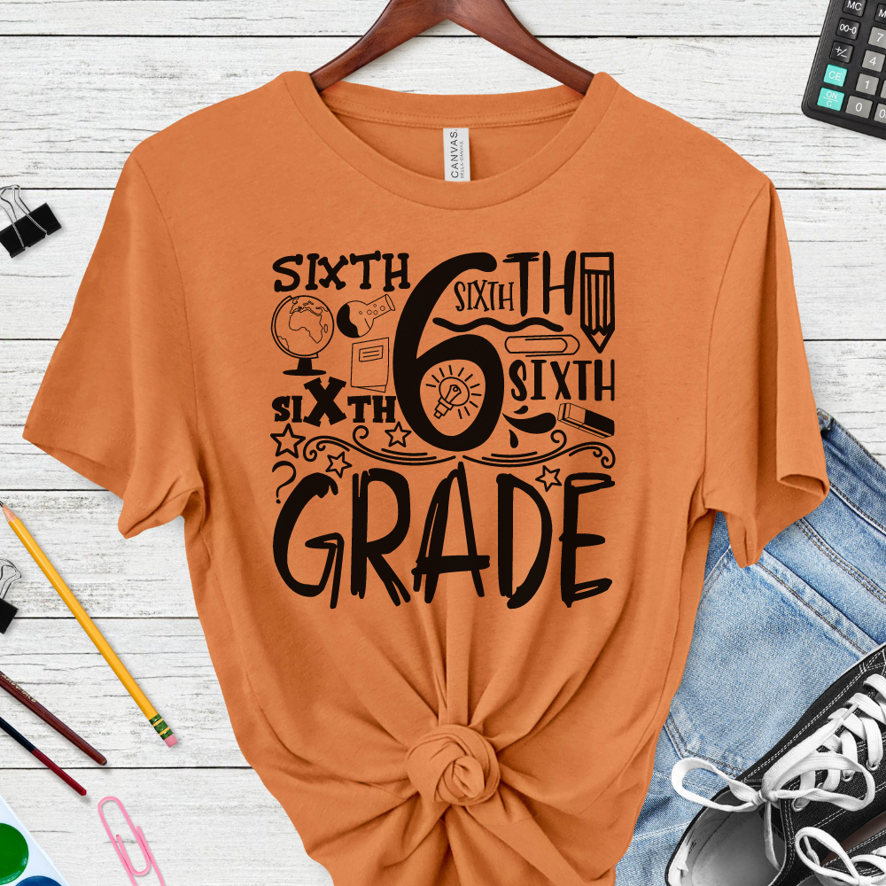 Custom Unisex 6th Grade T-Shirt