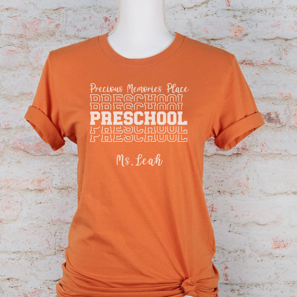 Custom Unisex Preschool Name T-Shirt