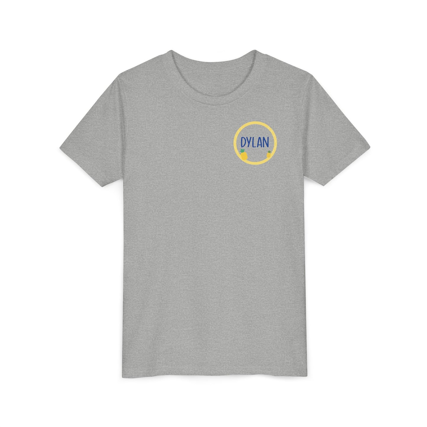 Custom Pineapple Circle Youth T-Shirt