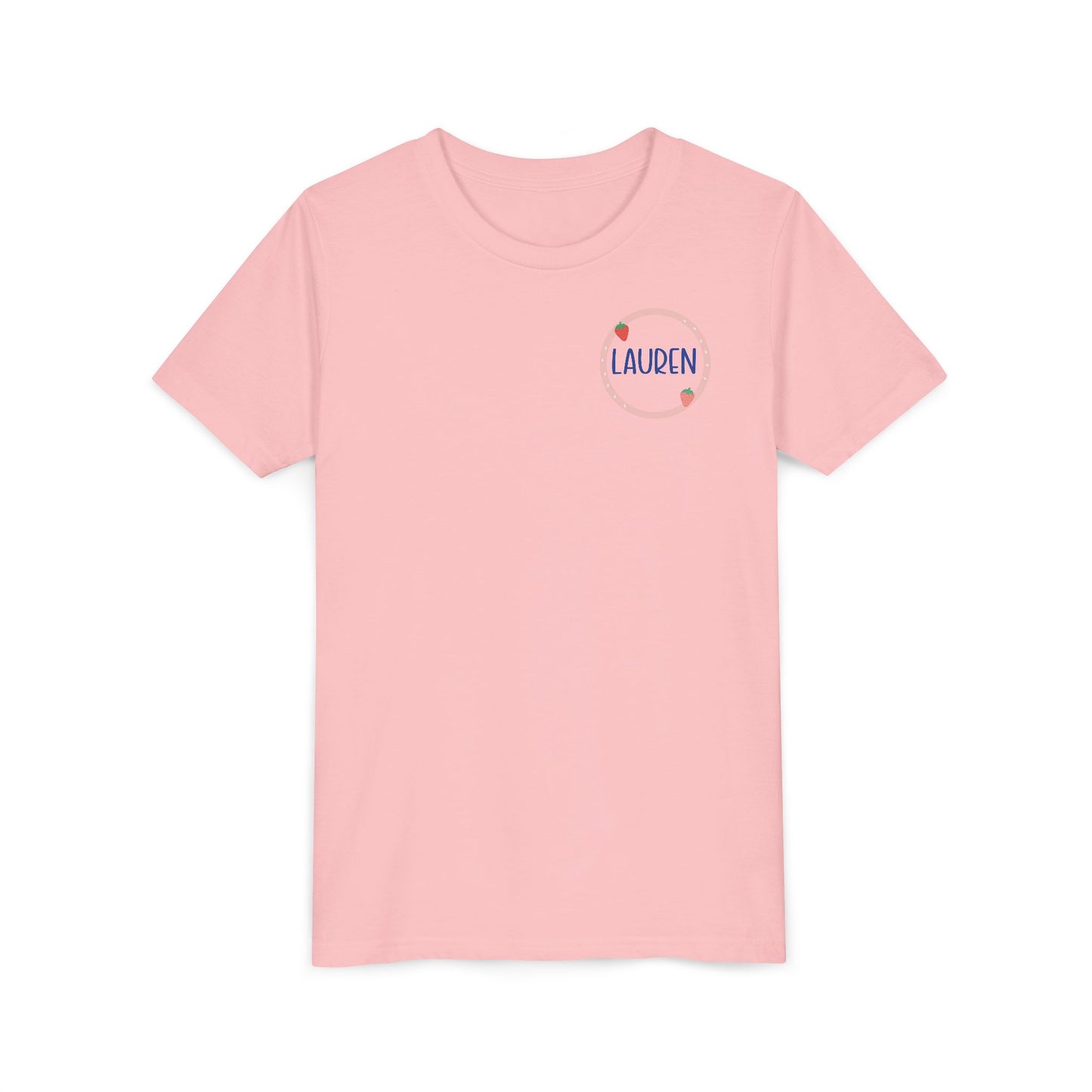 Custom Strawberry Circle Youth T-Shirt