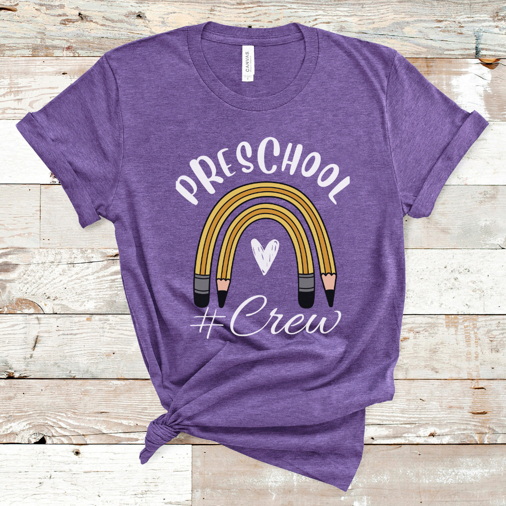 Custom Unisex Pencil Preschool Crew T-Shirt