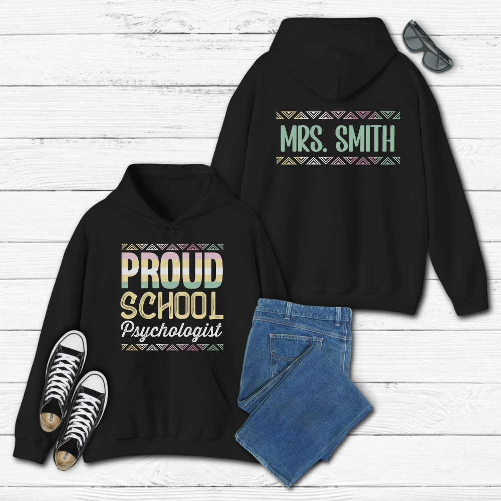 Custom Unisex Heavy Blend Proud School Psychologist Hoodie