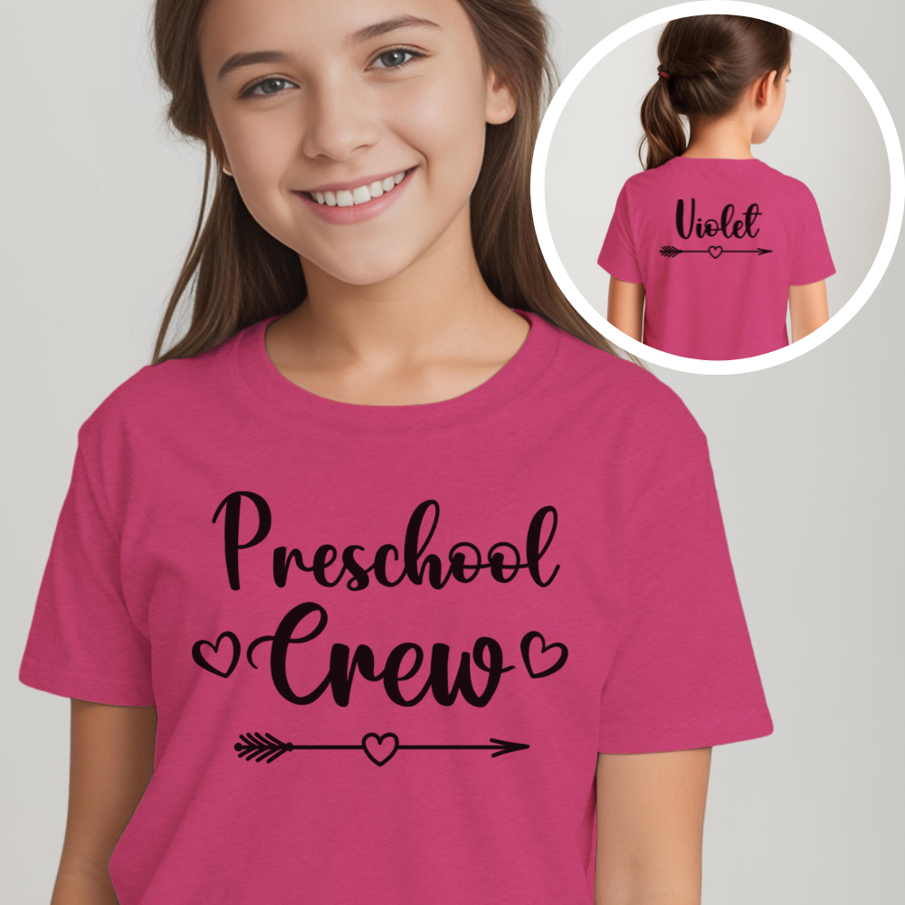 Custom Preschool Crew Youth T-Shirt