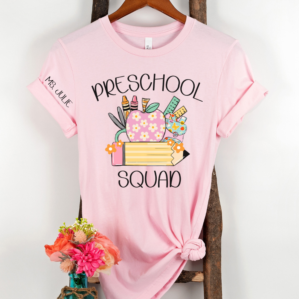 Custom Unisex Adult Preschool Squad T-Shirt