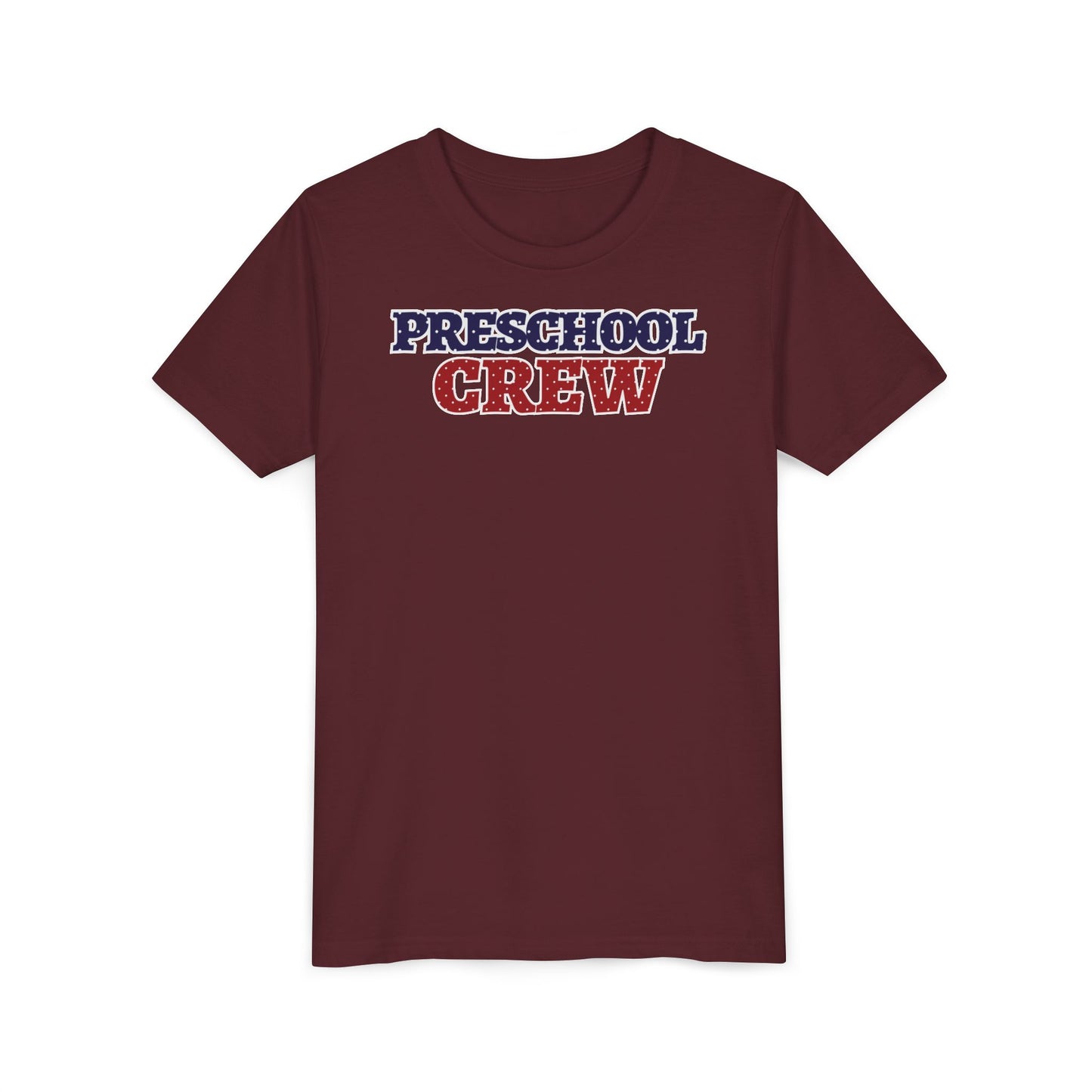 Custom Polka Dot Preschool Crew Youth T-Shirt