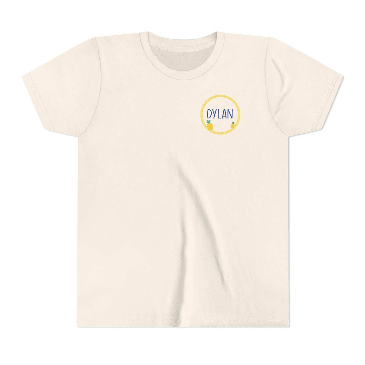 Custom Pineapple Circle Youth T-Shirt