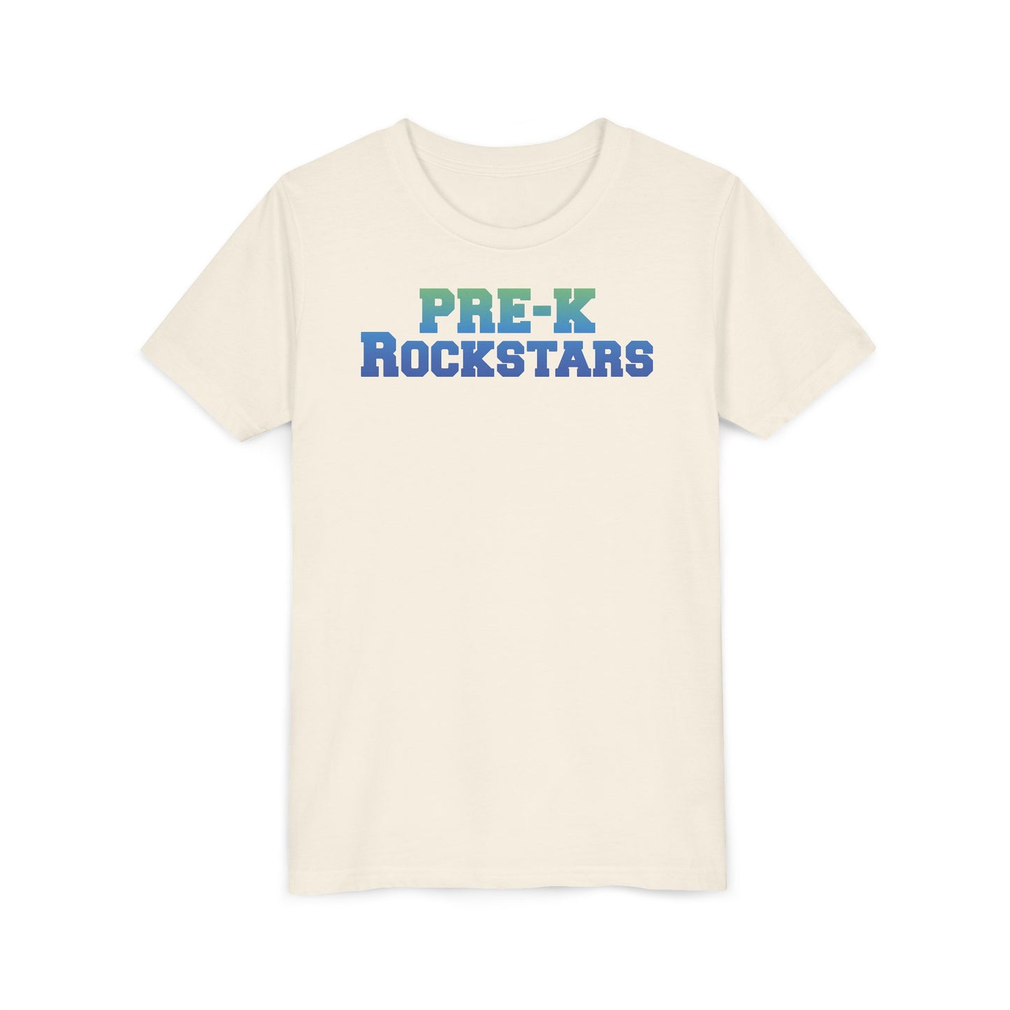 Custom Green-Blue Pre-K Rockstars Youth T-Shirt