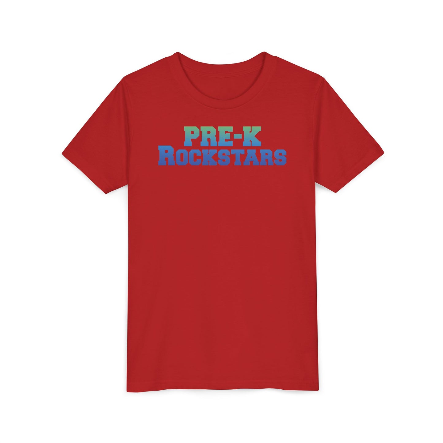 Custom Green-Blue Pre-K Rockstars Youth T-Shirt